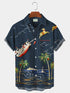 Men's Christmas Funny Graphic Short Sleeve Hawaiian Shirt